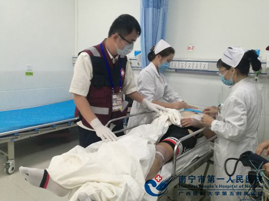 2.图为我院保障医生查看伤情_.jpg