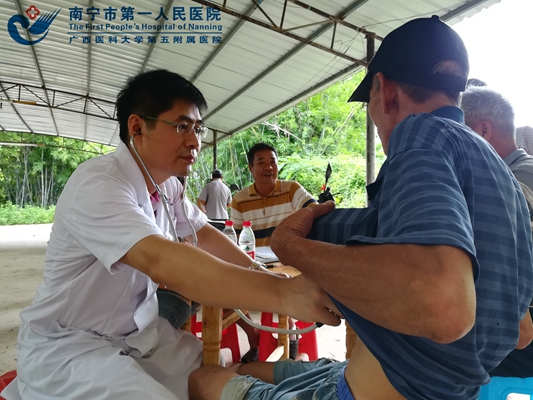 2.我院医生为村民检查身体.jpg