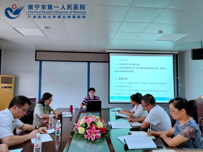 1595209745808040106.jpg 1、南宁市第一人民医院院长助理黄岳在我院伶俐分院培训会上进行讲课.jpg